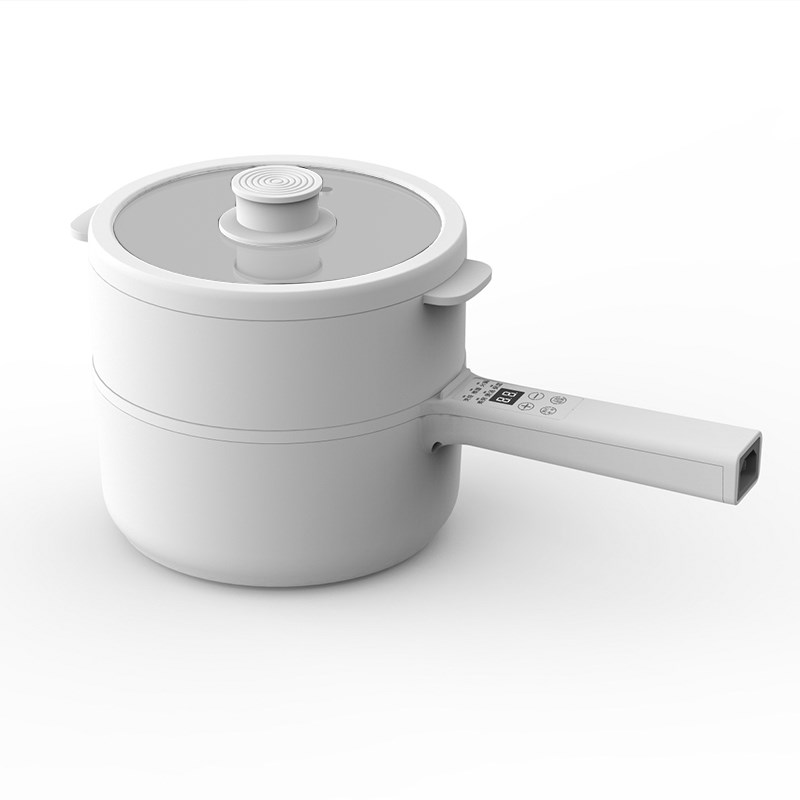 电煮锅家用宿舍学生小电锅多功能一体小型家用电热锅煮面小白锅