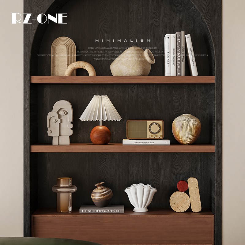 Rzoen 侘寂风民宿软装配饰氛围感酒柜摆件法式复古陶瓷装饰品摆饰