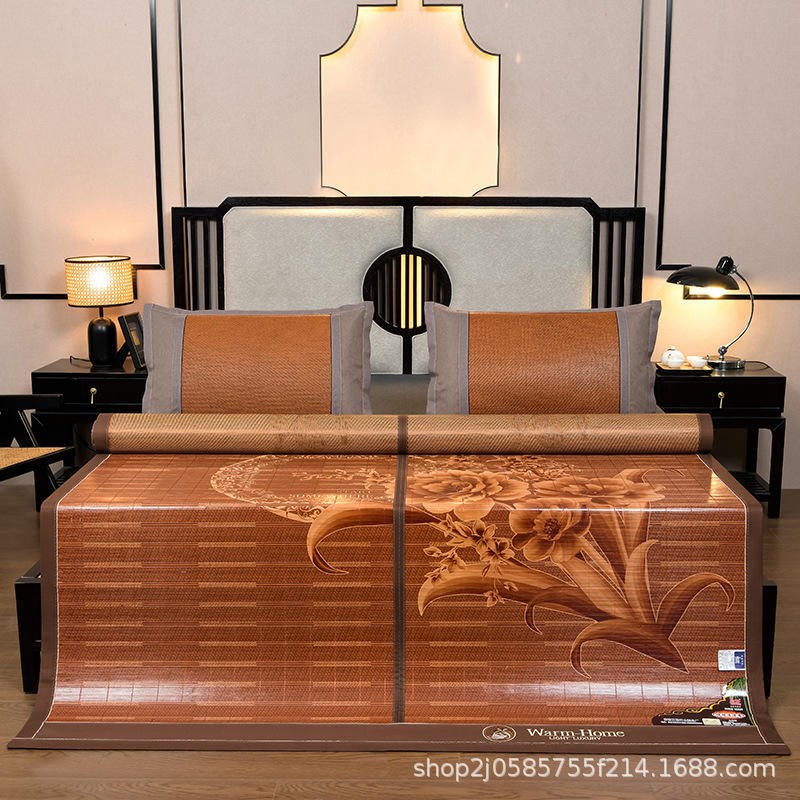 凉席竹席夏季2024新款学生宿舍单人冬夏两用草席家用双面席子冰丝