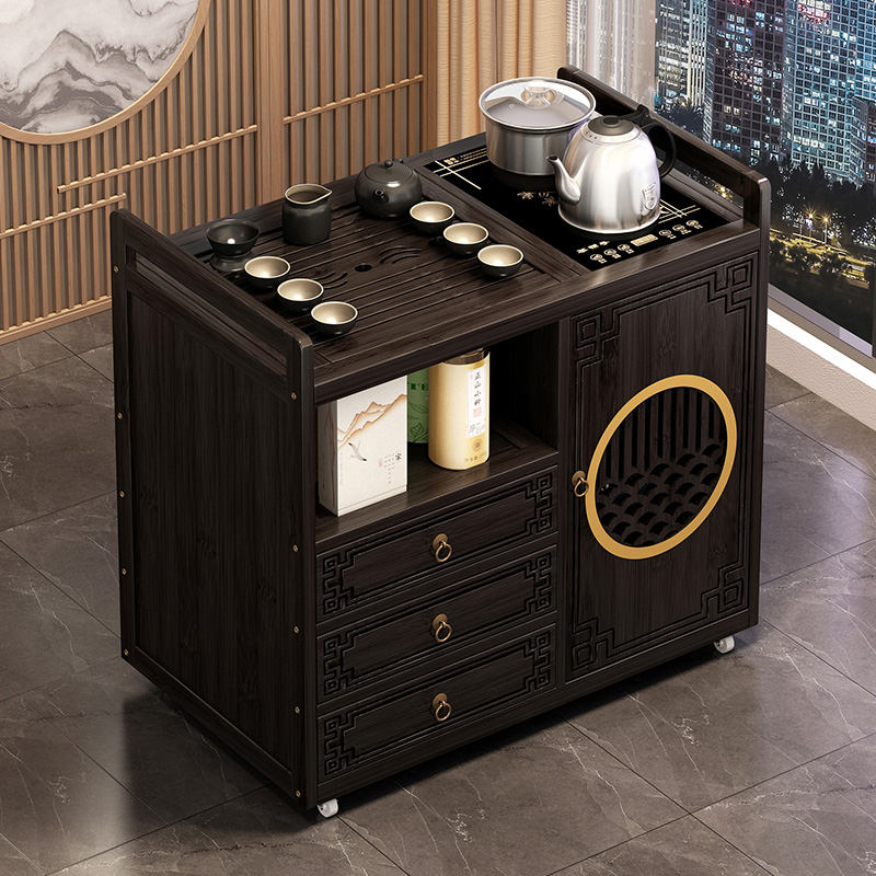 移动边几小推车客厅沙发茶几非实木茶桌家用多功能茶水柜中式茶台