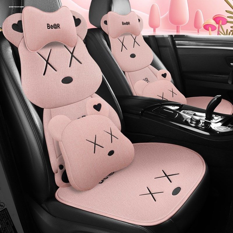 上汽荣威RX5 MX汽车坐垫卡通可爱三件2/23款四季透气亚麻座垫
