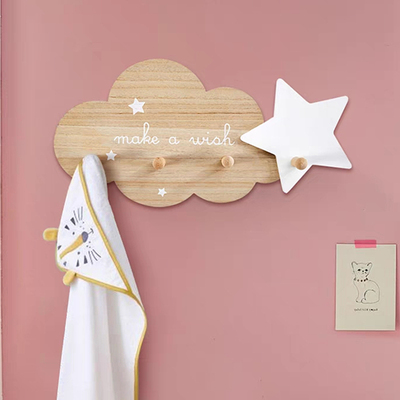 云朵挂钩门后挂衣架免打孔强力墙上装饰衣帽钩客厅进门玄关挂衣钩