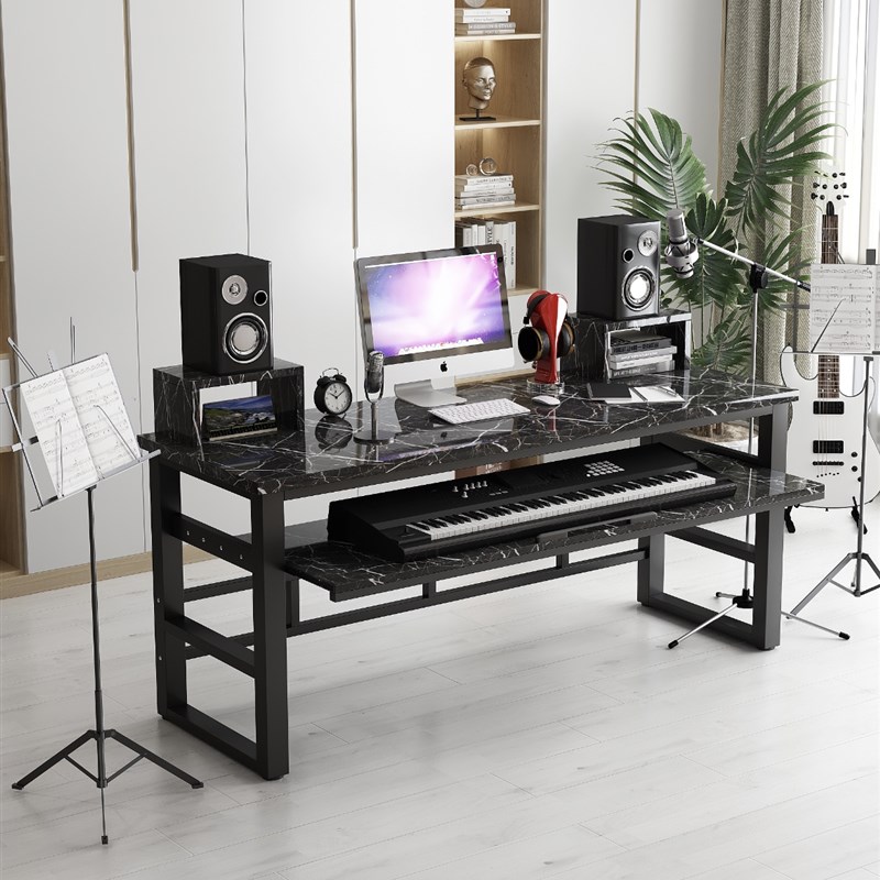 电子琴桌简约现代编曲桌工作台家用琴架琴桌电钢琴音乐调音录音棚