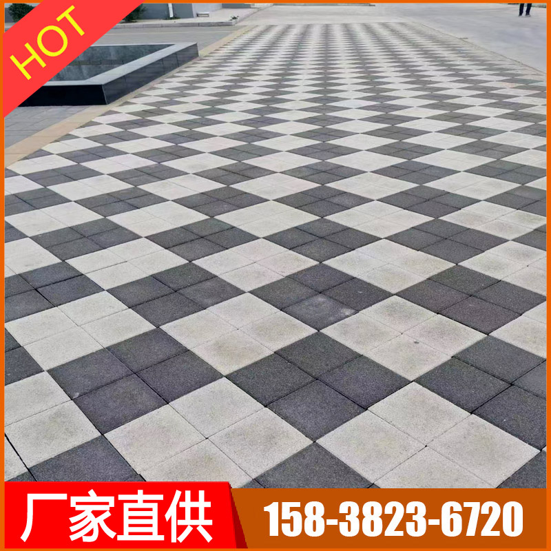 PC仿石砖 景观绿化透水砖 芝麻灰仿石材砖 仿花岗岩生态地铺石