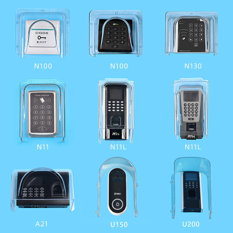 可视门铃防水罩对讲门禁机防雨罩 室外中控f7f18指纹锁透明防水盒