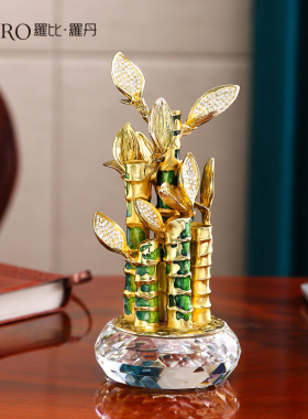 罗比罗丹创意富贵竹子工艺品财富节节高乔迁酒柜电视柜客厅摆件