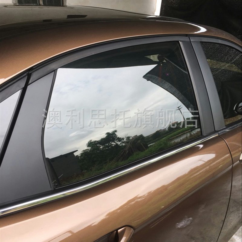 亚光黑车膜亮黑镀铬条黑化外饰黑色膜3D碳纤黑贴纸汽车改色膜车顶