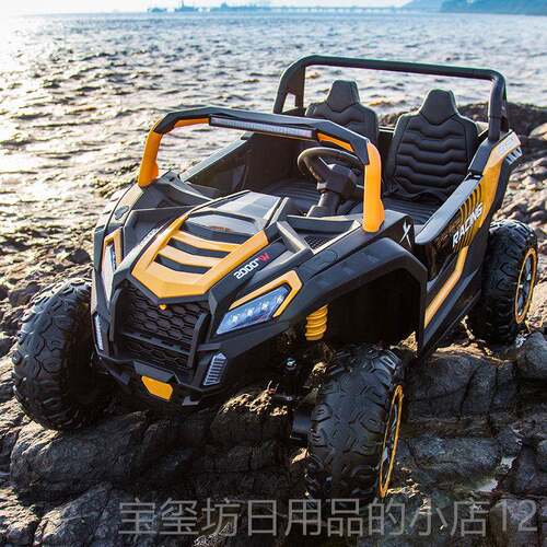 高档大儿童孩电动车四轮小玩具车可坐大人双超人宝宝四越野遥控汽