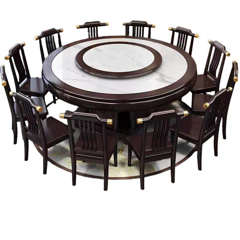 中式实木餐桌岩板餐桌椅圆形组合电磁炉转盘家用饭店酒店饭桌圆桌,鲜花速递/花卉仿真/绿植园艺,割草机/草坪机,淘宝优惠券,粉丝福利购,淘宝优惠卷