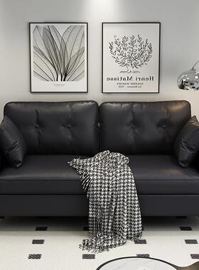 双三人出租房屋沙发小户型公寓服装店休息区接待黑色懒人客厅沙发