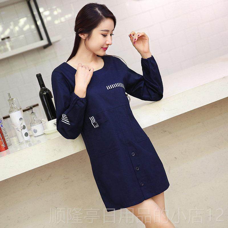 正品罩衣成人作女邮袖厨房韩版时尚家用围裙长防油防包水工服纯棉,家庭/个人清洁工具,围裙,淘宝优惠券,粉丝福利购,淘宝优惠卷