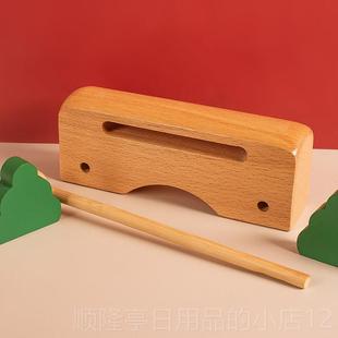 正品奥低尔夫乐子器方木梆传统子民族乐器戏曲梆高音梆子儿童打击