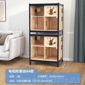 高档萌助实电木别墅猫笼家用室内定制超大自由空猫钢木视间柜猫柜
