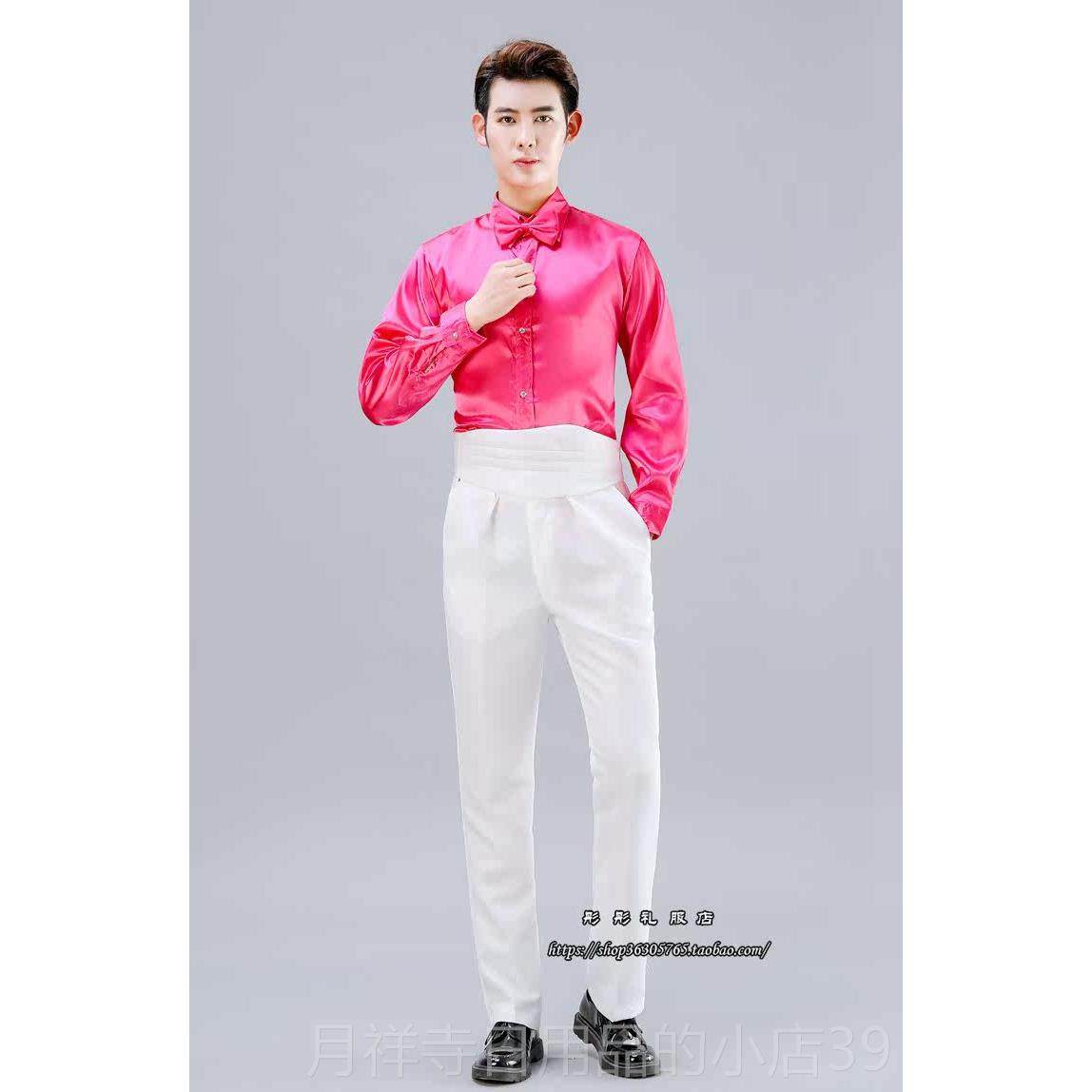 高档男士服长袖衫青年舞台演出闪光亮衬衫舞蹈衬服片婚礼伴郎服礼,男装,衬衫,淘宝优惠券,粉丝福利购,淘宝优惠卷