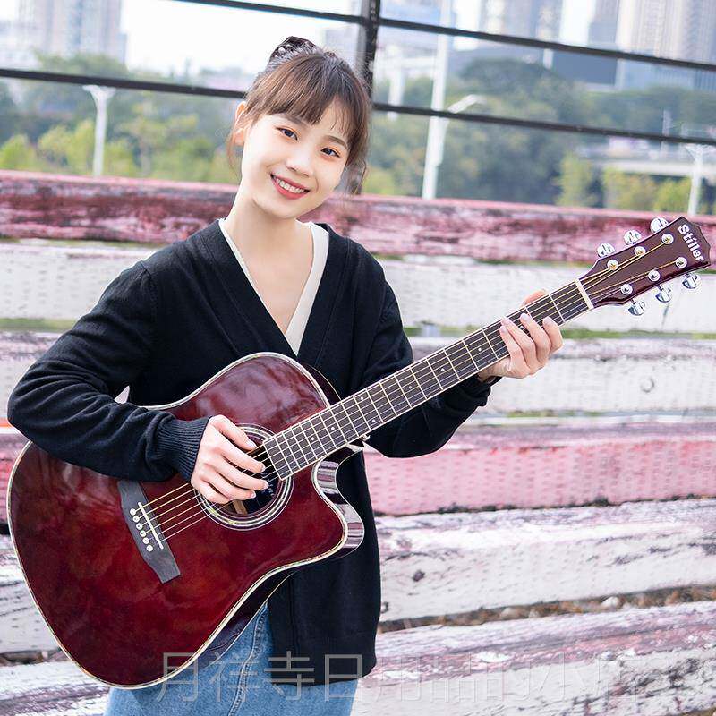高档4041寸光他吉他板云杉单入门练习民谣吉他初学者男女生木吉亮