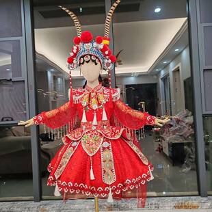 高档2小025新款儿童戏曲演出京娃花旦好服一个四川剧说唱梨园表演