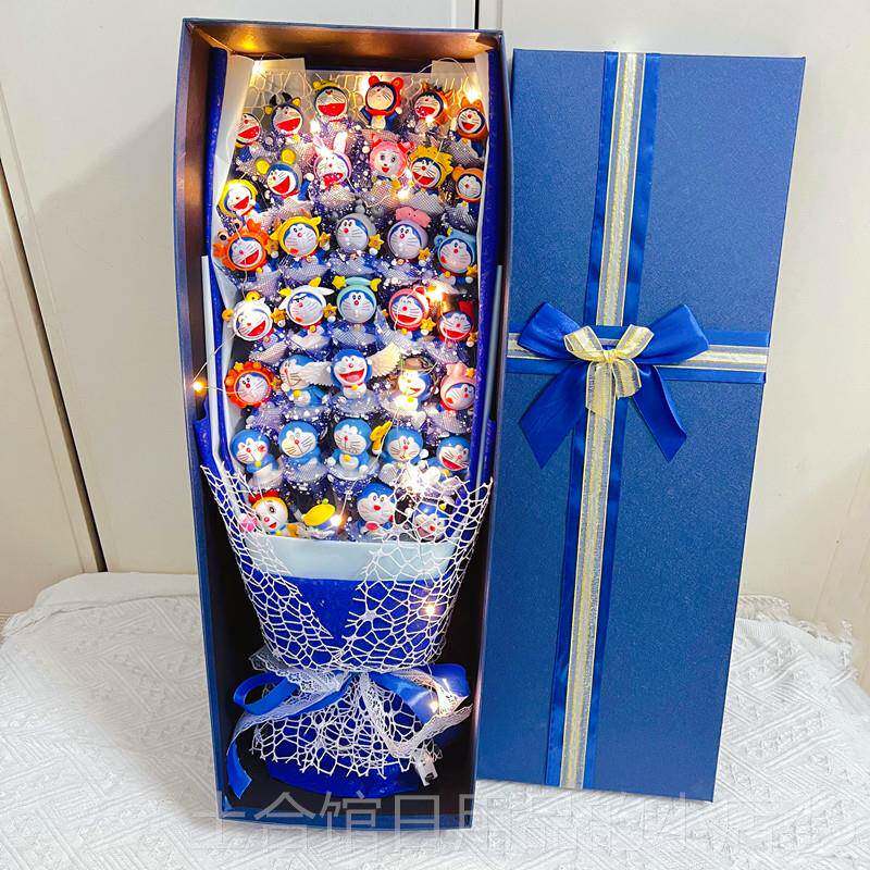 高档情人节卡通花束机猫器朋生日礼物女生送儿童闺毕蜜女友特别业