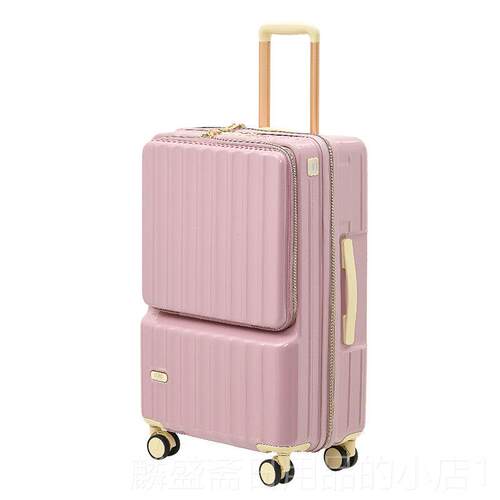 正品开口行李箱20寸行机小型超轻便多功能登箱前24寸旅密码拉杆箱