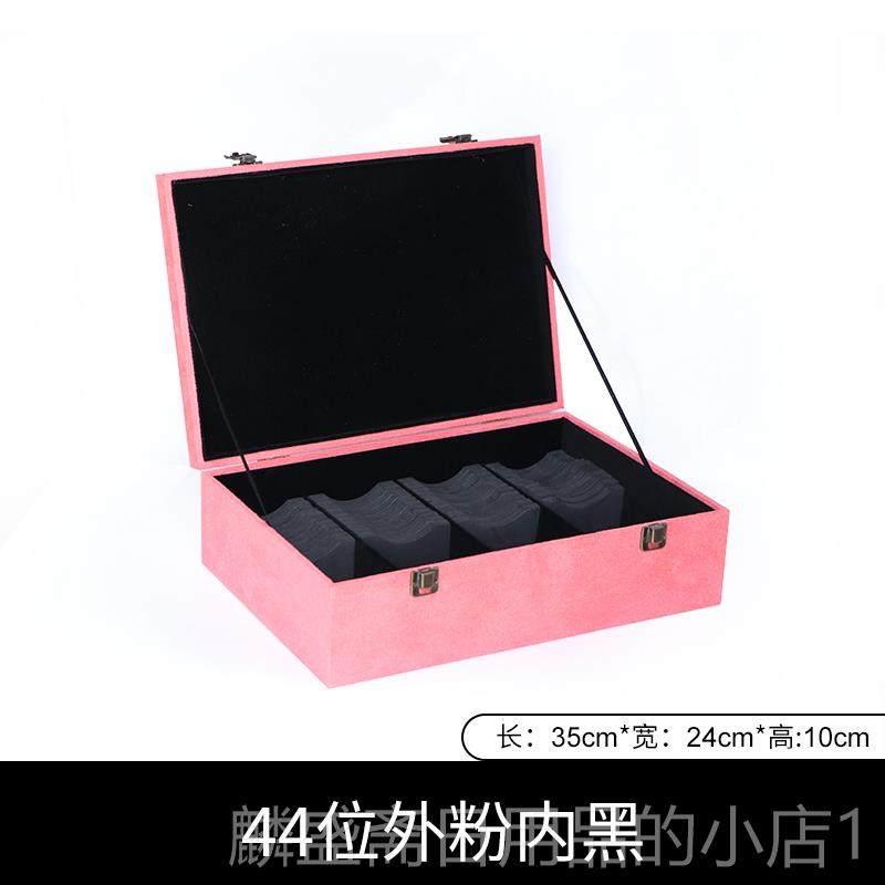 正品手镯箱收纳盒复古高档精致大容实木盖多位玉量子翡翠专用镯首