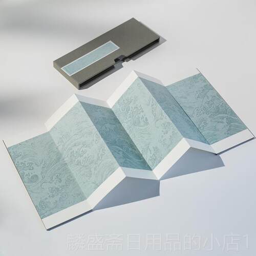 正品1 册6款颜色复古小折页 册页宣纸本空白万年红半生熟书法国画