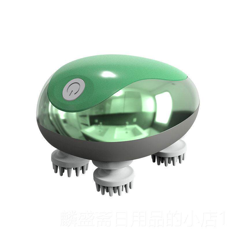 正品头部按摩家电动揉父捏震动防水充电多功能器头皮按用摩仪送母