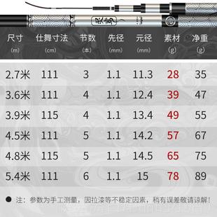 新5.4米 灵超轻超硬竿鸾超细鲫鱼4.5 正品 款