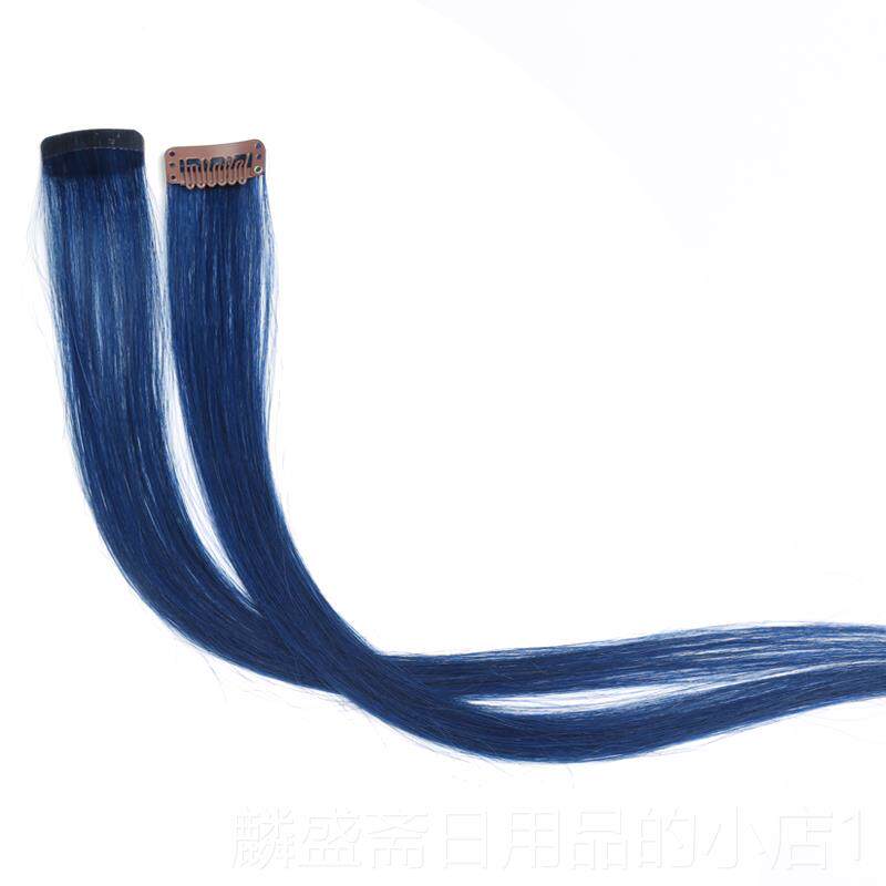 正品挂耳染假发接片一片式假发片真人发发形彩丝挑染色发片隐无痕