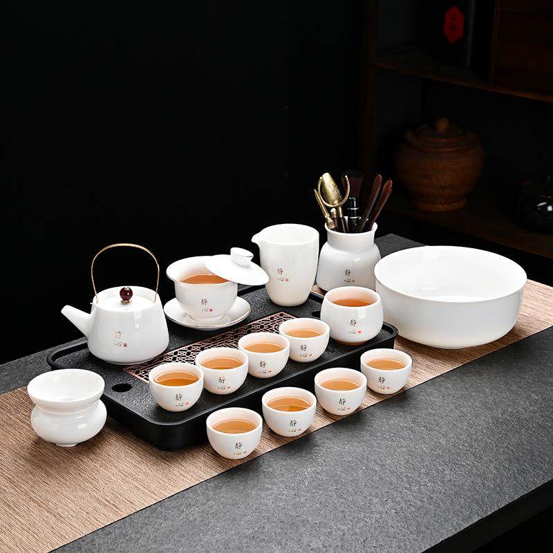 羊脂玉白瓷茶具套装盖碗茶壶茶杯品茗多件套家用会客带茶盘,鲜花速递/花卉仿真/绿植园艺,割草机/草坪机,淘宝优惠券,粉丝福利购,淘宝优惠卷