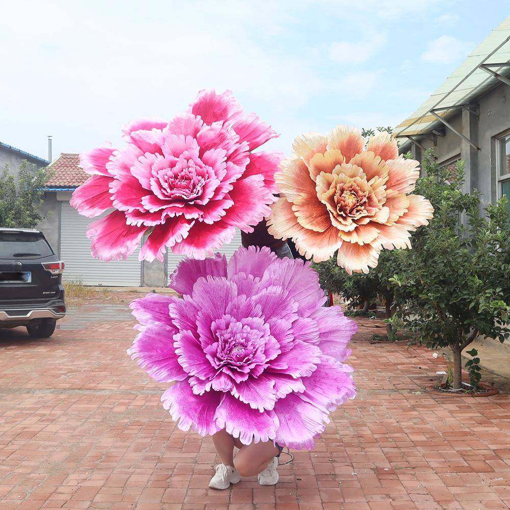 1米-1.5米巨型绒布牡丹大型花篮插花婚庆装饰舞台背景布置假花卉