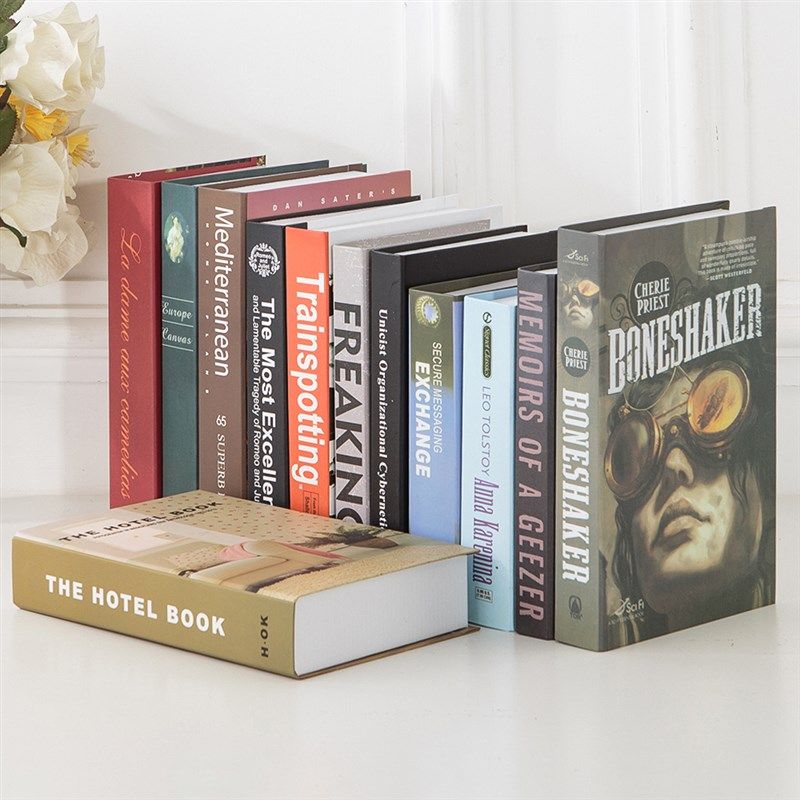 假书仿真书装饰品摆设  办公室卧室书架摆件咖啡馆样板房道具书壳