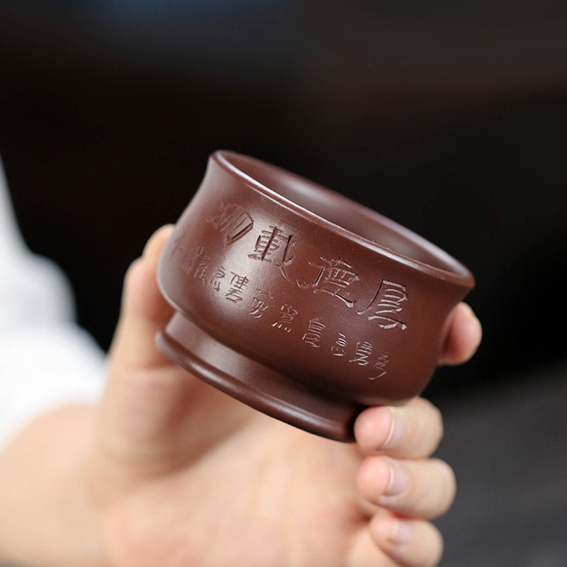中式纯手工紫砂杯主人杯大号茶杯单杯个人杯男士高档女士陶瓷杯子