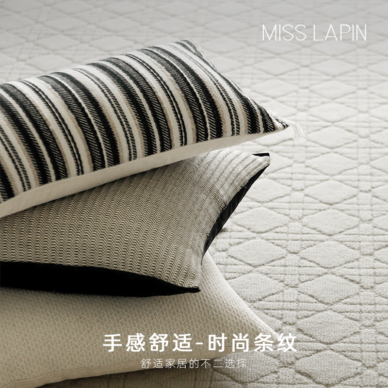 澜品漫居黑白条纹抱枕  MISSLPIN 客厅靠枕靠垫沙发腰枕抱枕