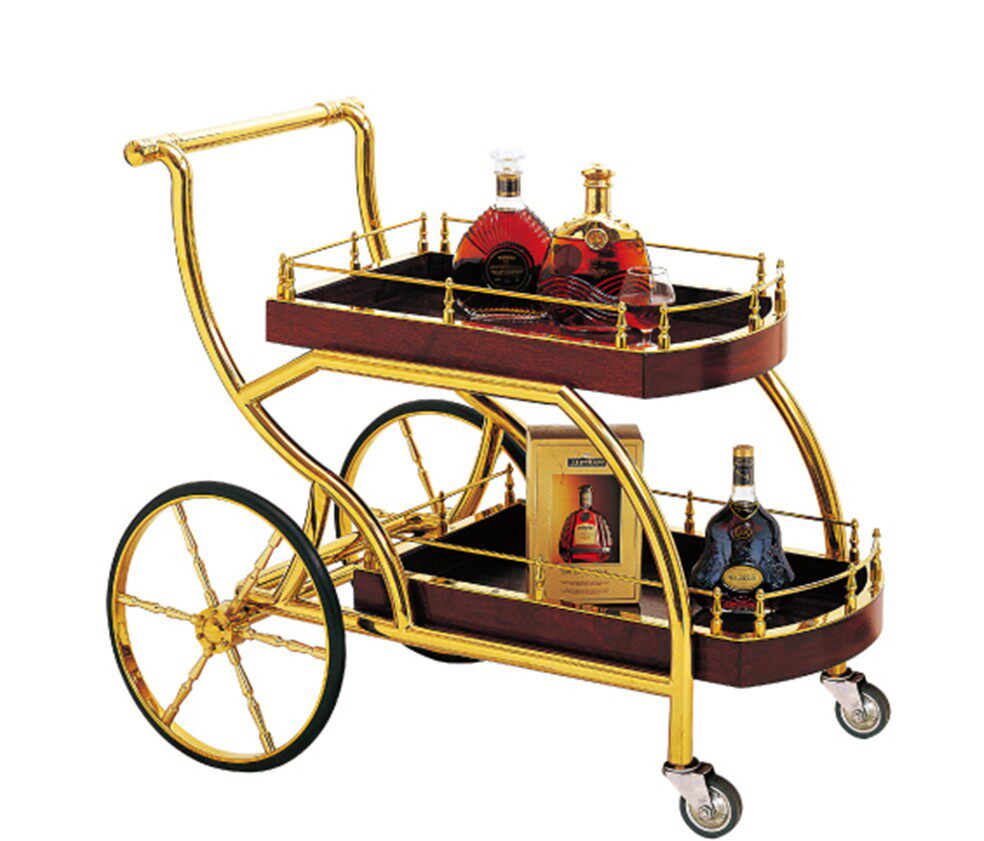 手推车不锈钢餐车KTV名豪酒水车酒店服务车茶水车推车 移动送餐车