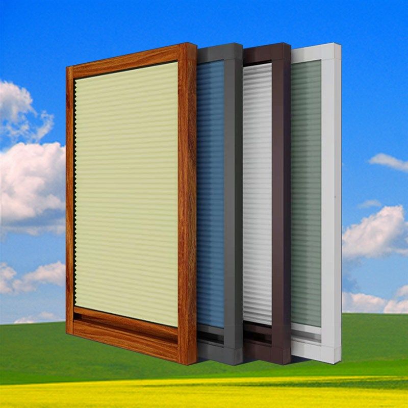 广州全保遮阳帘全遮光蜂巢帘白黄绿红色纯色防水欧式窗帘打孔安装