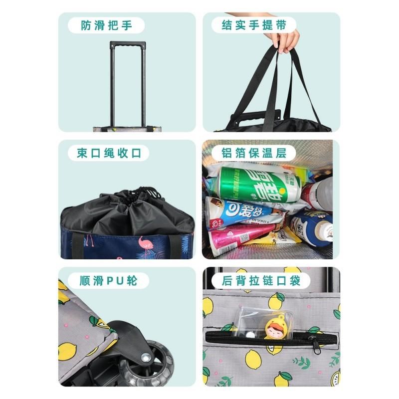 新款买菜车折叠家用购物小拉车菜篮便携老年人超市拖车手拉杆推车