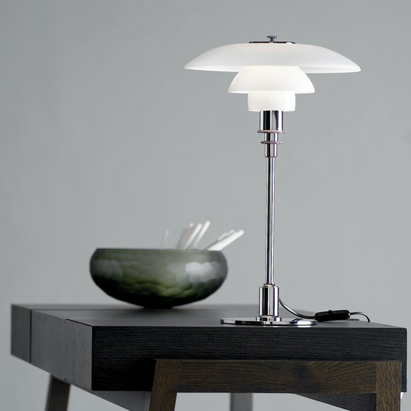 丹麦PH3台灯简约艺术书房卧室床头总裁办桌创意装饰台灯多层玻璃