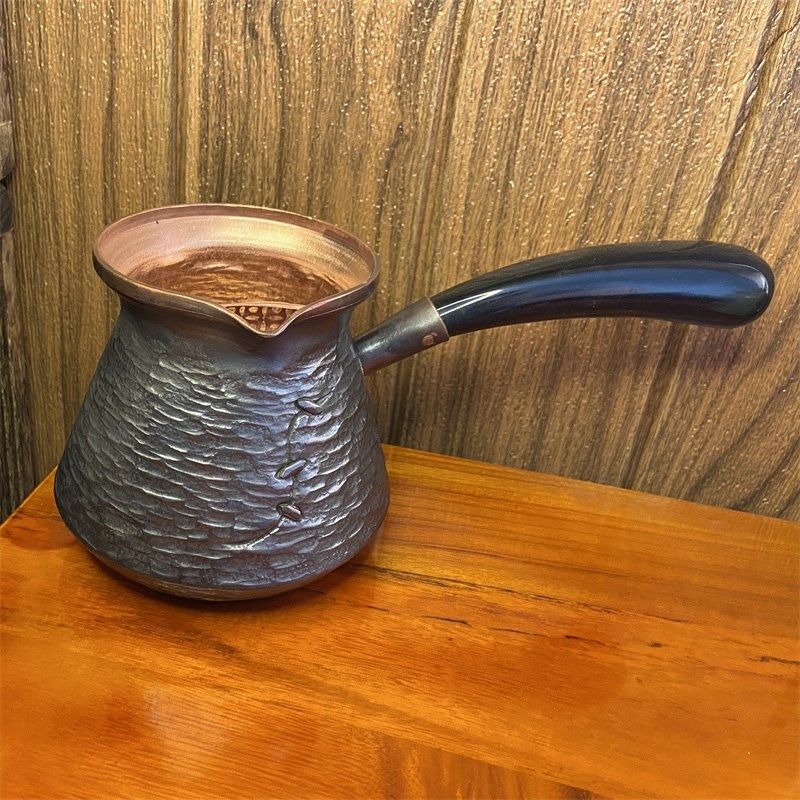 复古纯紫铜手工带过滤网公道杯分茶器大容量铜煮茶水罐壶牛角罐罐