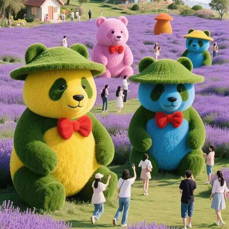 仿真绿雕网红绿雕工艺品户外游乐园公园大型绿雕动物景观美陈摆件