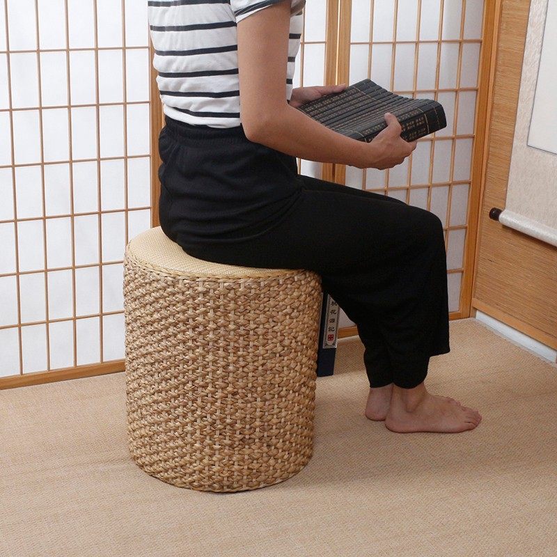 藤编凳子矮凳换鞋凳草编家用小凳子民俗凳子坐墩墩子手工客厅圆凳