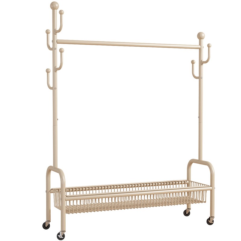 入户门衣架落地卧室挂衣架带轮可移动家用客厅晾衣架简易衣帽架