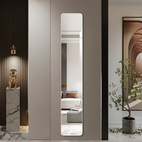 全身镜挂墙式小户型超窄试衣镜免打孔贴墙穿衣镜客厅玄关装饰镜子