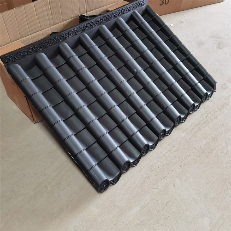 110*70中式仿古屋檐仿古一体瓦树脂瓦仿真琉璃瓦徽派围墙塑料瓦片