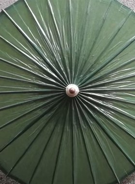 老式油纸伞绿色防雨实用桐油油纸伞素色伞拍照跳舞摄影婚庆道具伞