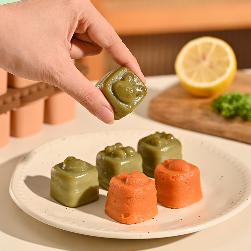 卡通食品级硅胶方形冰格宝宝辅食盒耐高低温diy烘焙制冰冰块模具