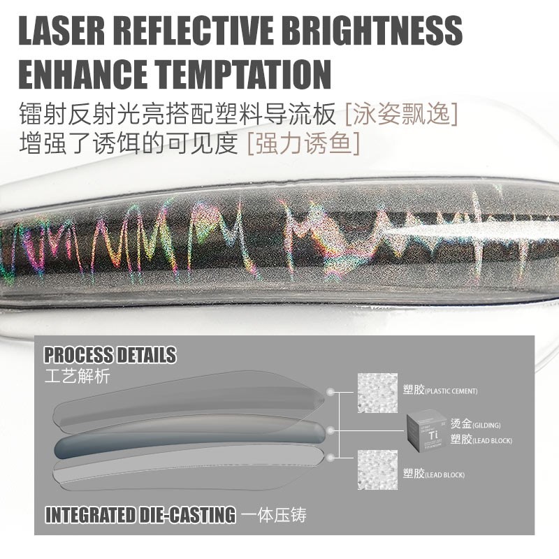 虫王虫蝶远投高品质三本路亚渔钩硬饵路亚饵翘嘴鲈鱼路亚亮片假饵