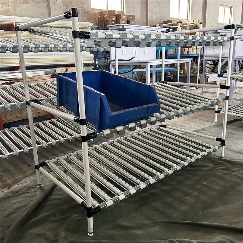 精益管流利条货架复合线棒管台车拣货车多层置物小推车接头配件