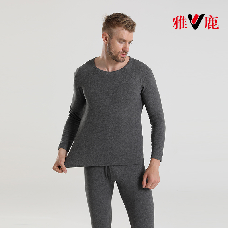 yaloo/雅鹿2025秋冬保暖内衣男女情侣套装居家舒适德绒内衣裤A10