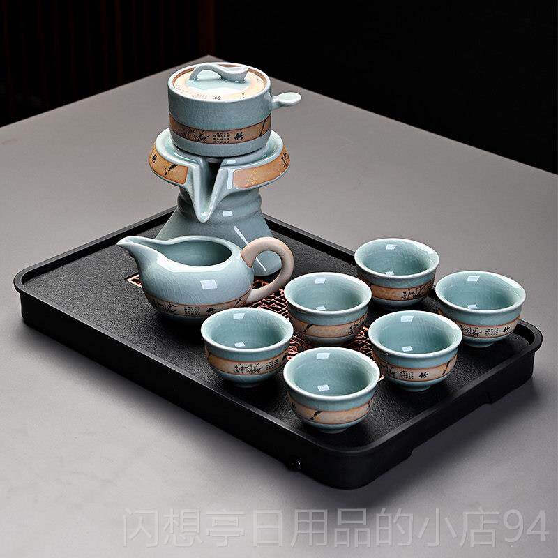 正品哥窑功夫茶家套具组高档壶泡茶整套用盖碗茶茶杯中式茶盘