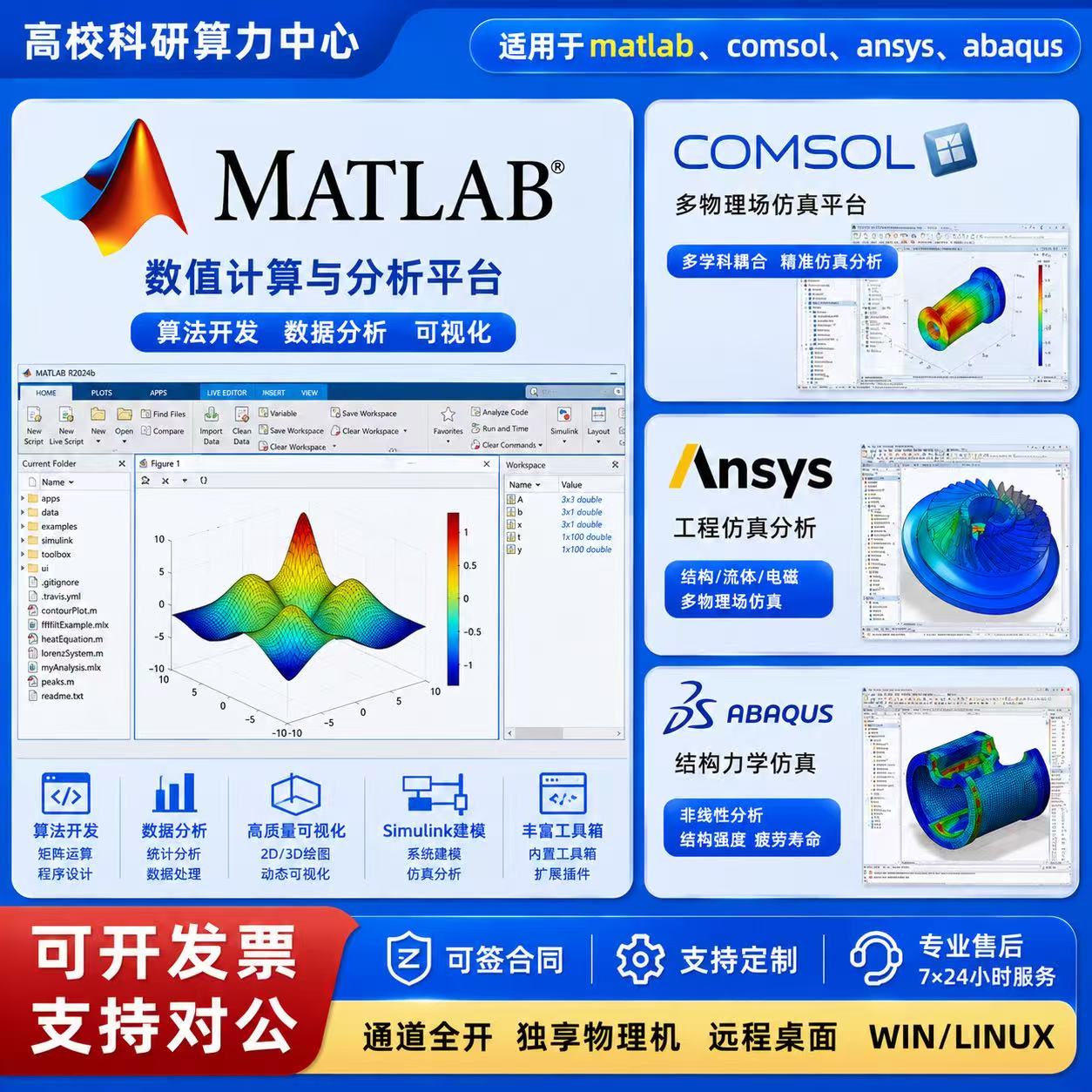 仿真计算有限元服务器工作站算力租用ansys/fluent/comsol/abaqus图片