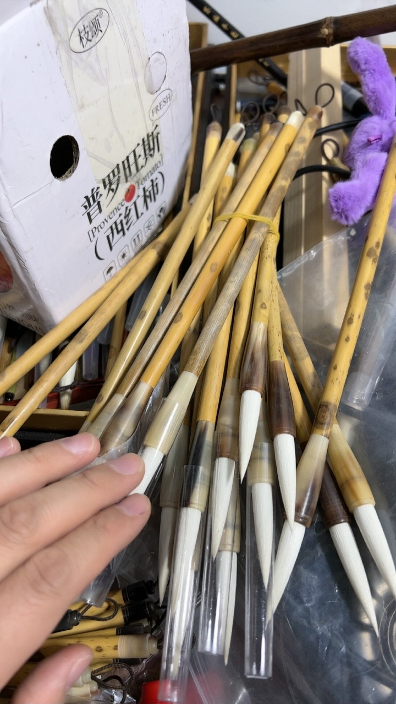 细嫩光峰纯羊毫牛角毛笔  清仓捡漏